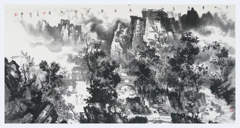 王舜来·云山重叠高低树