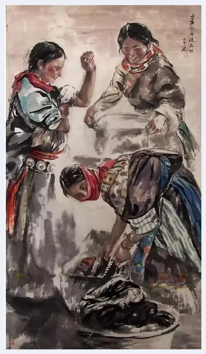 杨少彤·高原冬日洗衣忙